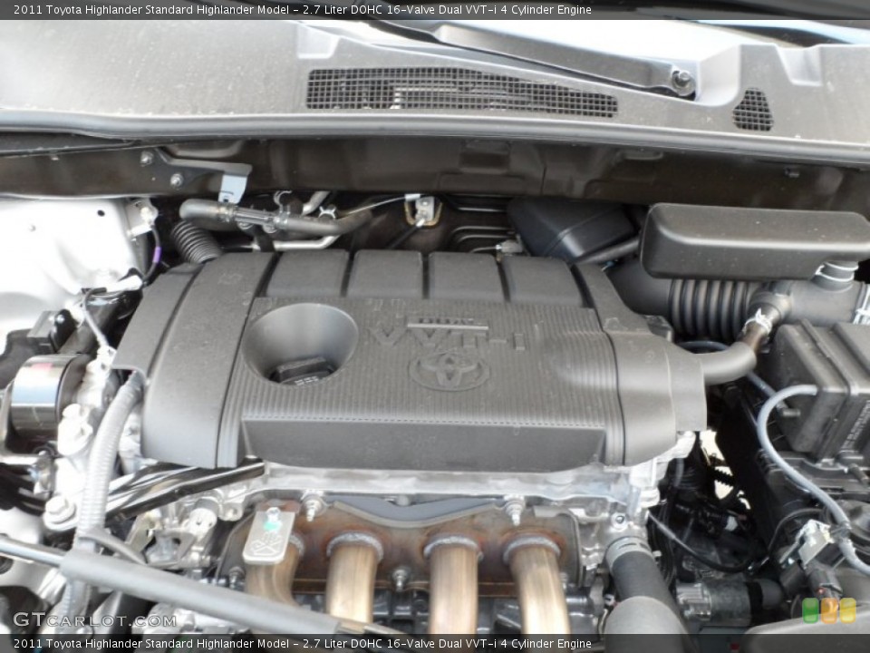 2.7 Liter DOHC 16-Valve Dual VVT-i 4 Cylinder Engine for the 2011 Toyota Highlander #49948025