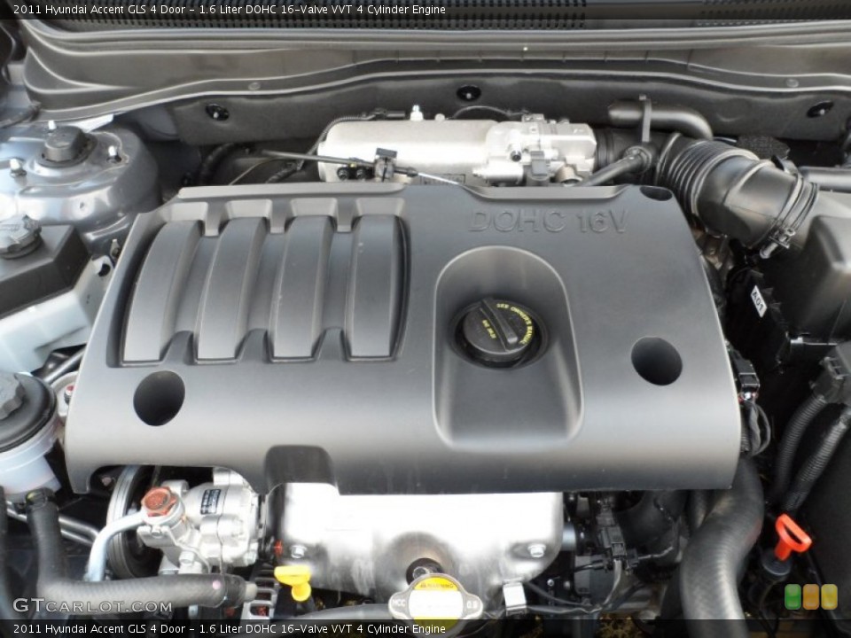 1.6 Liter DOHC 16-Valve VVT 4 Cylinder Engine for the 2011 Hyundai Accent #49948733