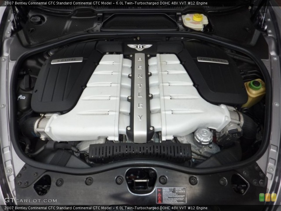 6.0L Twin-Turbocharged DOHC 48V VVT W12 Engine for the 2007 Bentley Continental GTC #49952363