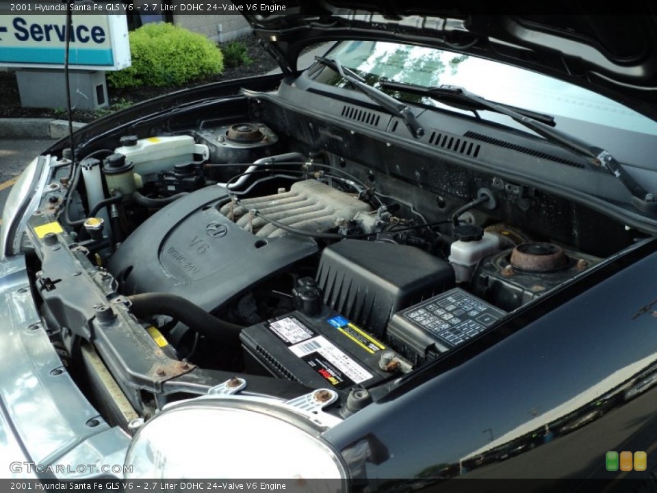 2.7 Liter DOHC 24-Valve V6 Engine for the 2001 Hyundai Santa Fe #49991266