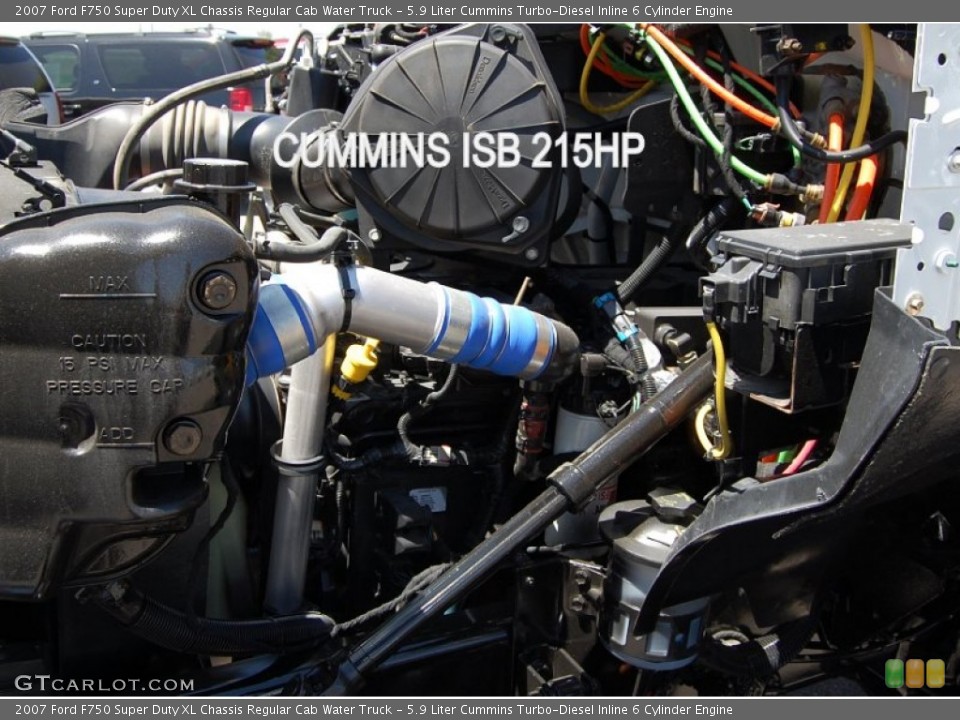 5.9 Liter Cummins Turbo-Diesel Inline 6 Cylinder 2007 Ford F750 Super Duty Engine