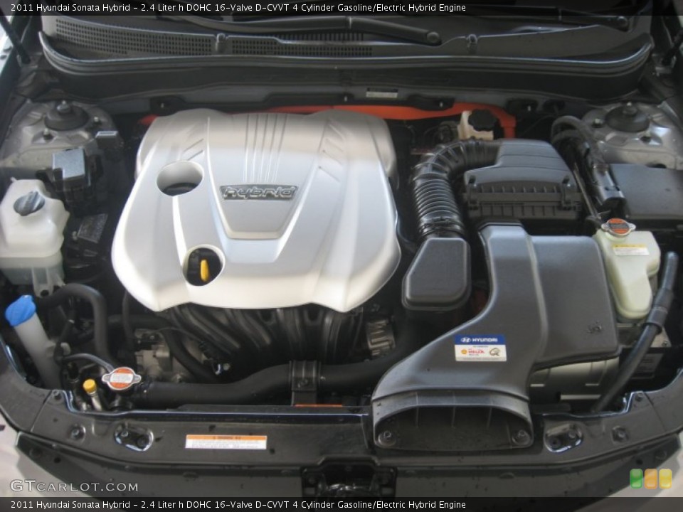 2.4 Liter h DOHC 16-Valve D-CVVT 4 Cylinder Gasoline/Electric Hybrid Engine for the 2011 Hyundai Sonata #50048475