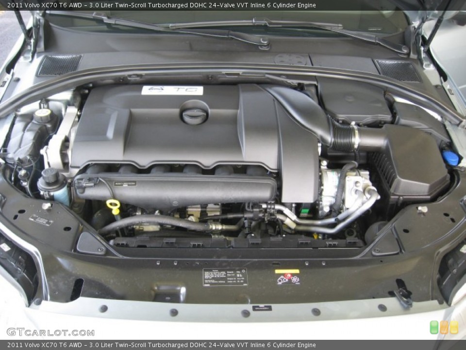 3.0 Liter Twin-Scroll Turbocharged DOHC 24-Valve VVT Inline 6 Cylinder 2011 Volvo XC70 Engine