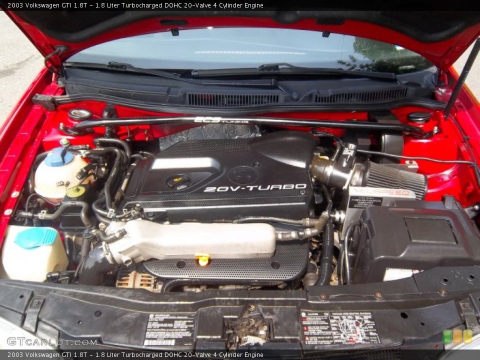 1.8 Liter Turbocharged DOHC 20-Valve 4 Cylinder Engine for the 2003 Volkswagen GTI #50072023