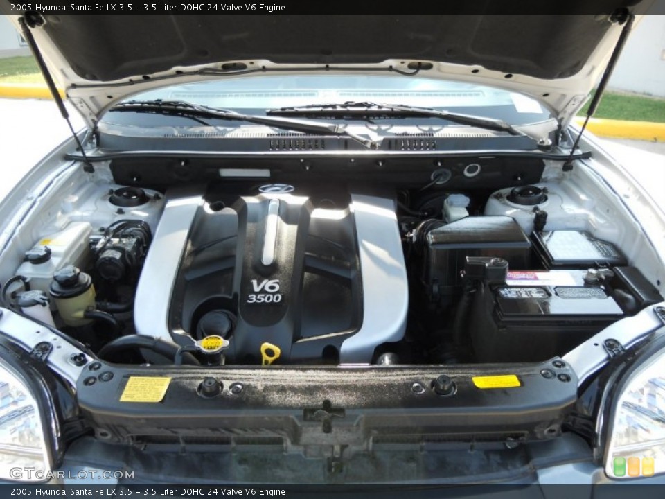 3.5 Liter DOHC 24 Valve V6 Engine for the 2005 Hyundai Santa Fe #50078749