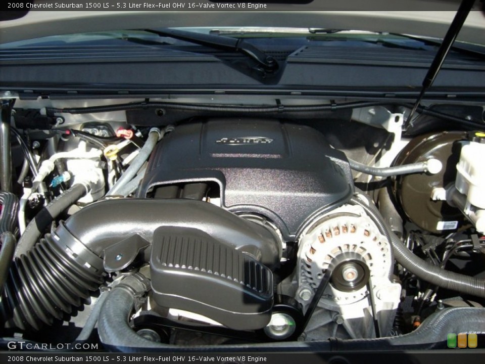 5.3 Liter Flex-Fuel OHV 16-Valve Vortec V8 2008 Chevrolet Suburban Engine