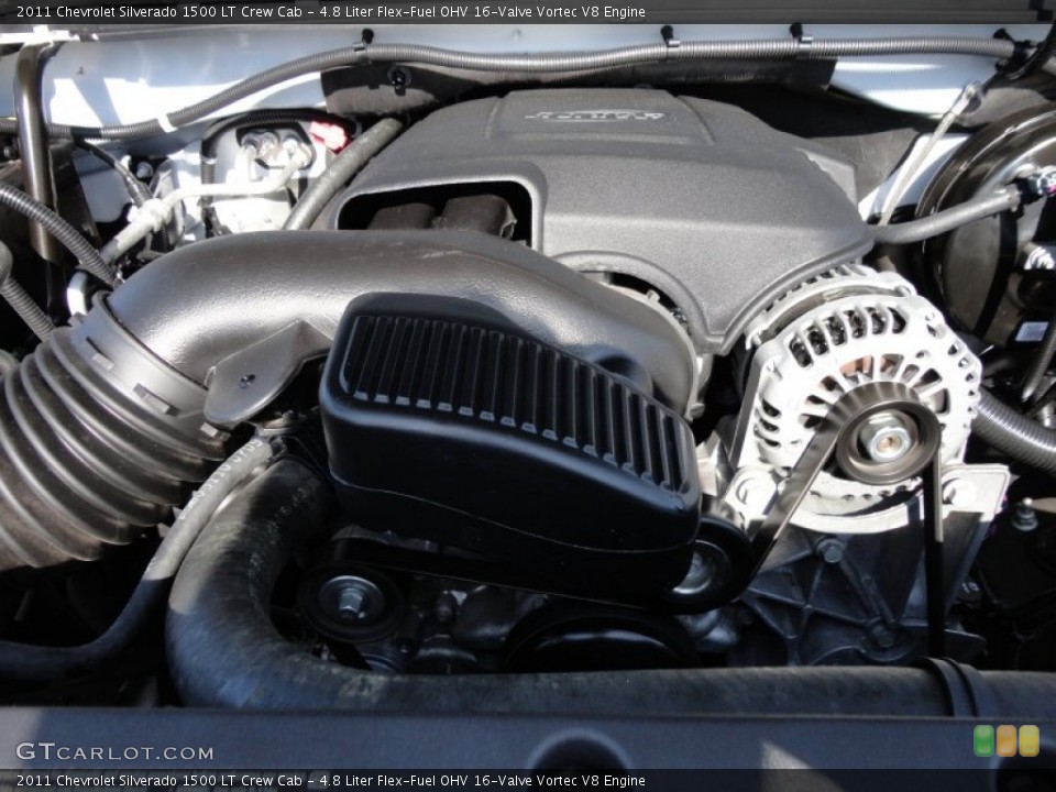 4.8 Liter Flex-Fuel OHV 16-Valve Vortec V8 Engine for the 2011 Chevrolet Silverado 1500 #50093415