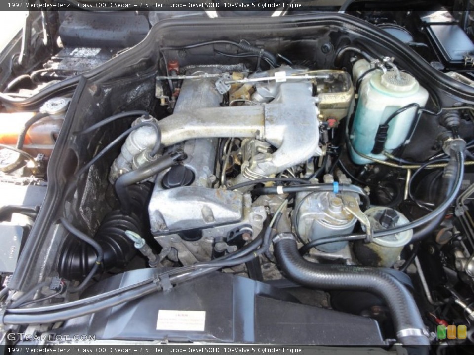 2.5 Liter Turbo-Diesel SOHC 10-Valve 5 Cylinder 1992 Mercedes-Benz E Class Engine