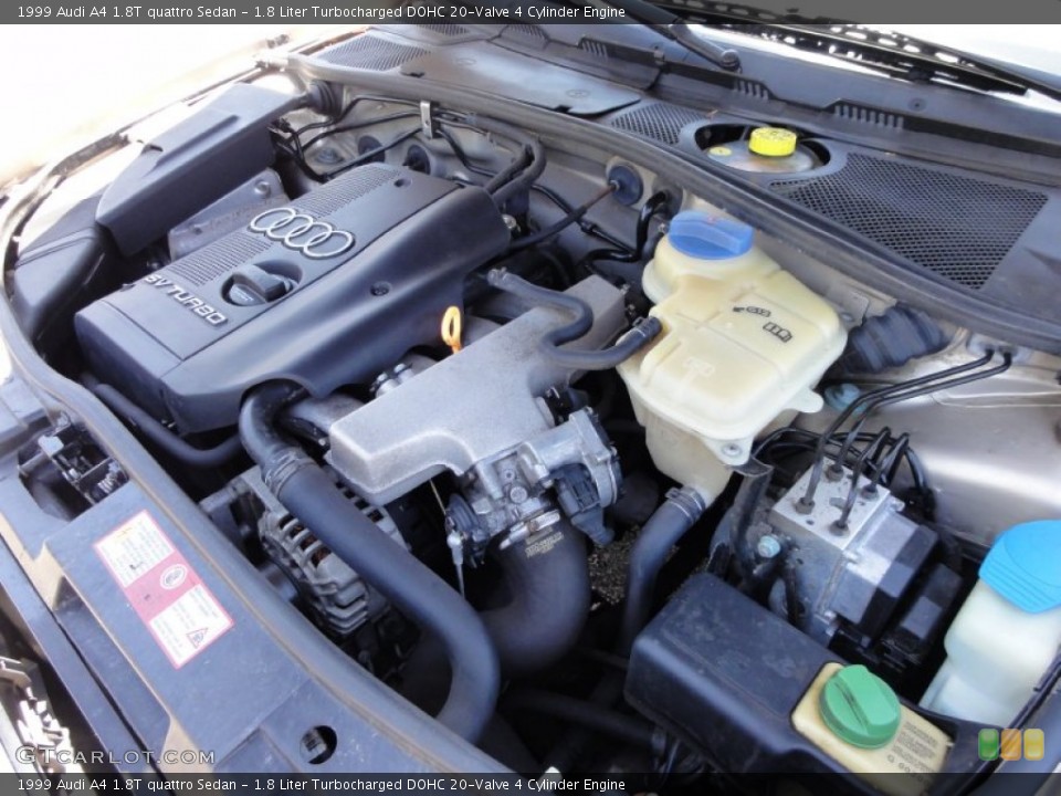 1.8 Liter Turbocharged DOHC 20-Valve 4 Cylinder Engine for the 1999 Audi A4 #50111823