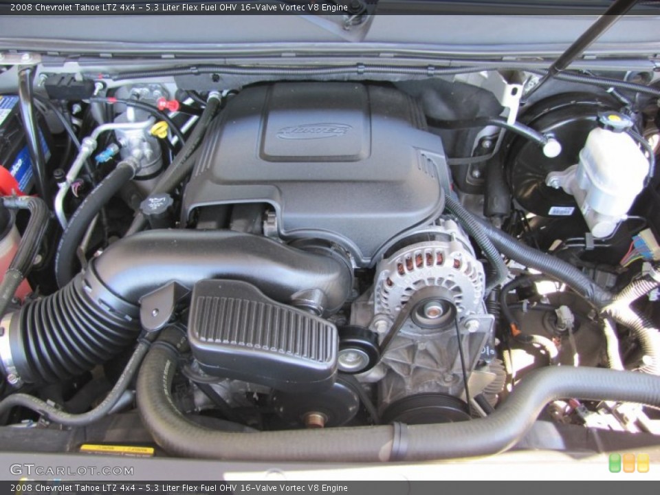 5.3 Liter Flex Fuel OHV 16-Valve Vortec V8 Engine for the 2008 Chevrolet Tahoe #50149021