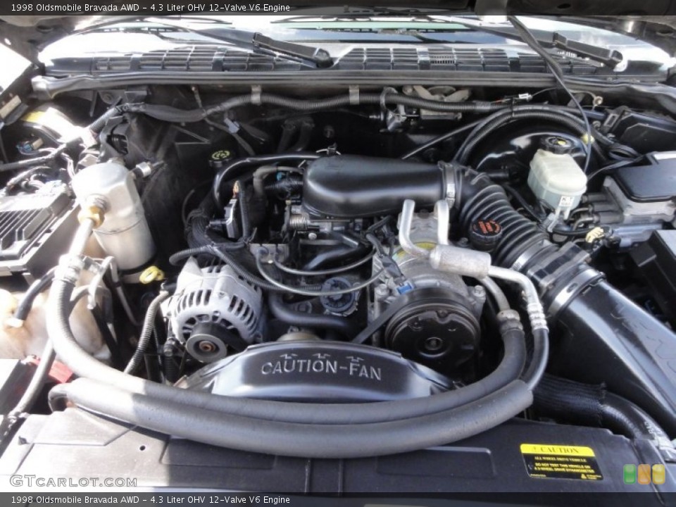 4.3 Liter OHV 12-Valve V6 1998 Oldsmobile Bravada Engine
