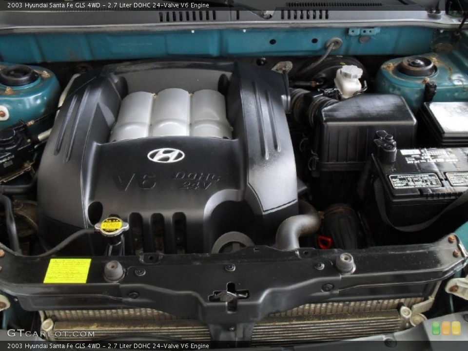 2.7 Liter DOHC 24-Valve V6 Engine for the 2003 Hyundai Santa Fe #50183333
