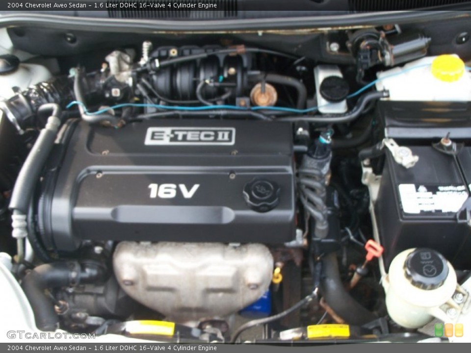 1.6 Liter DOHC 16-Valve 4 Cylinder Engine for the 2004 Chevrolet Aveo #50184641