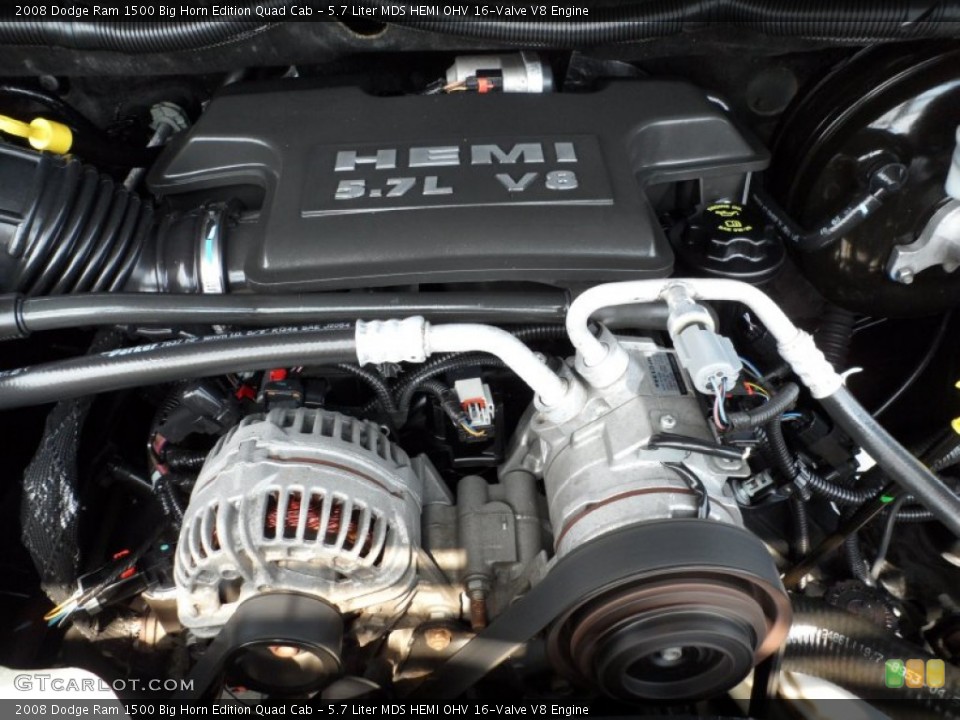 5.7 Liter MDS HEMI OHV 16-Valve V8 2008 Dodge Ram 1500 Engine