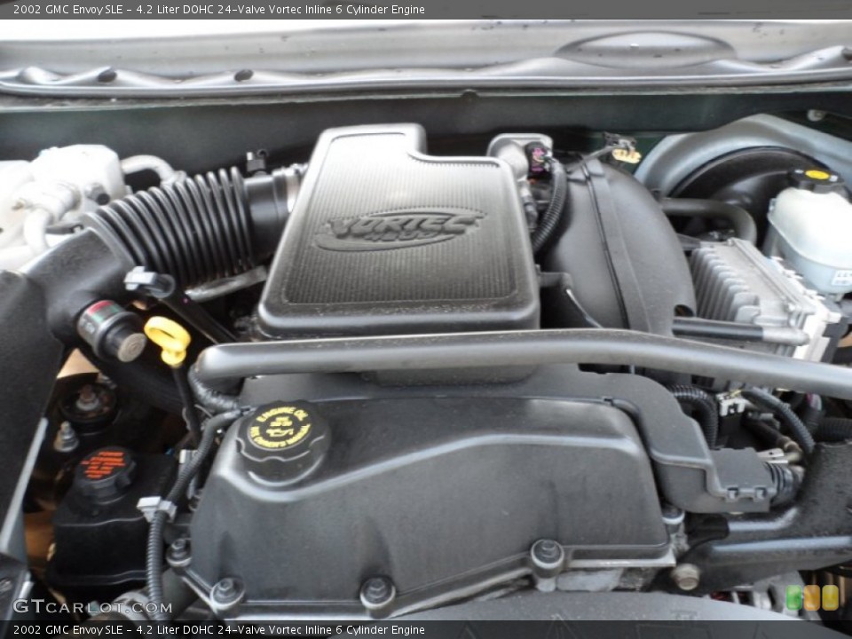 4.2 Liter DOHC 24-Valve Vortec Inline 6 Cylinder 2002 GMC Envoy Engine
