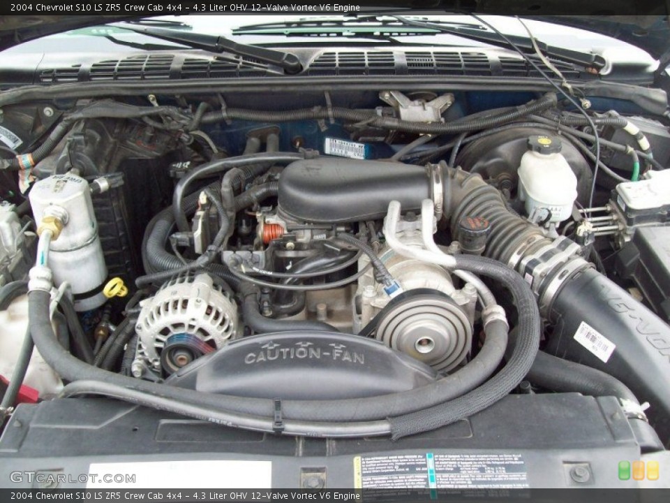 4.3 Liter OHV 12-Valve Vortec V6 Engine for the 2004 Chevrolet S10 #50236798