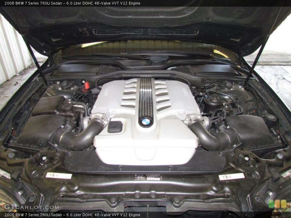 6.0 Liter DOHC 48-Valve VVT V12 2008 BMW 7 Series Engine