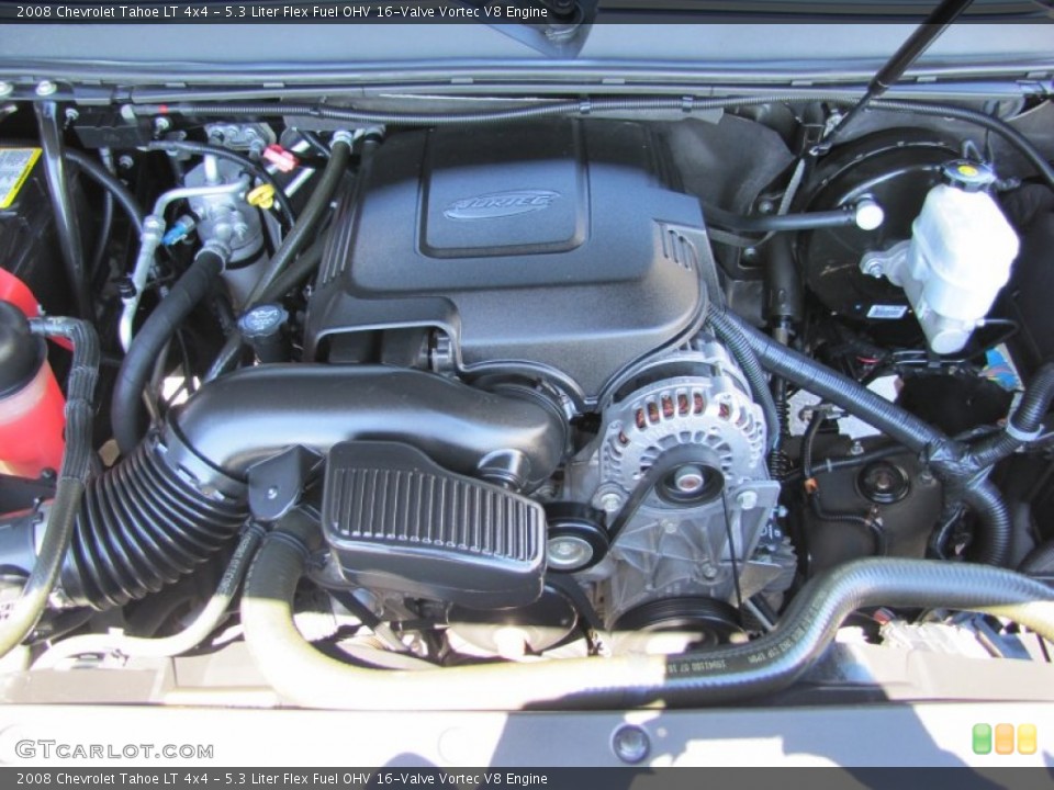 5.3 Liter Flex Fuel OHV 16-Valve Vortec V8 Engine for the 2008 Chevrolet Tahoe #50280834