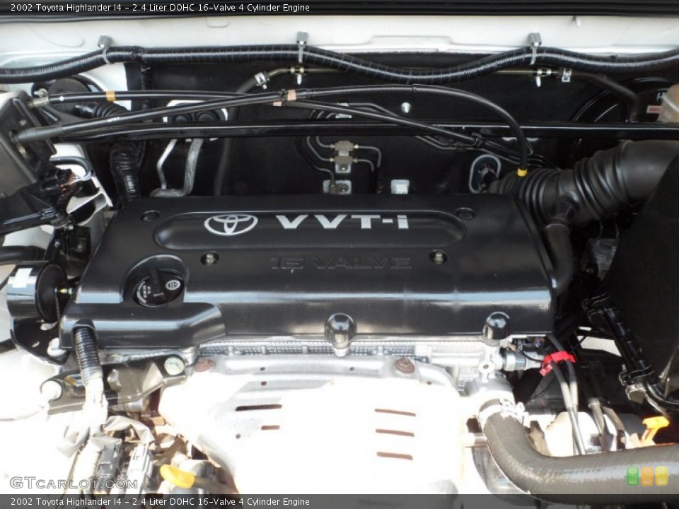 2.4 Liter DOHC 16-Valve 4 Cylinder Engine for the 2002 Toyota Highlander #50316966