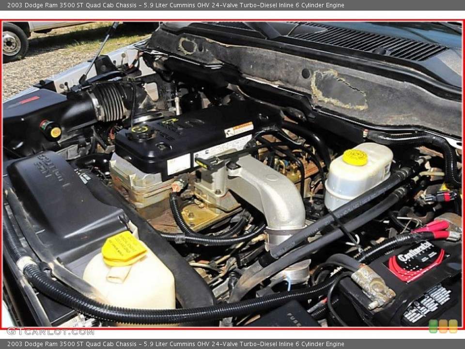 5.9 Liter Cummins OHV 24-Valve Turbo-Diesel Inline 6 Cylinder Engine for the 2003 Dodge Ram 3500 #50328567