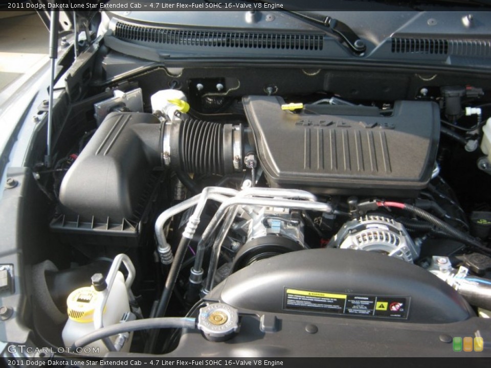4.7 Liter Flex-Fuel SOHC 16-Valve V8 2011 Dodge Dakota Engine