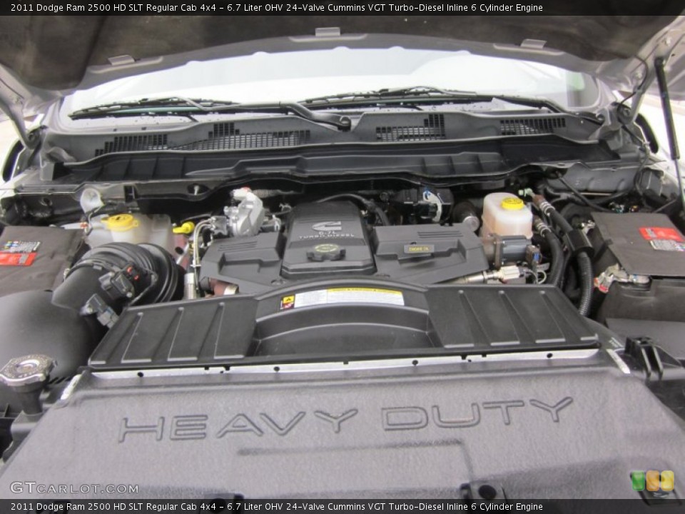 6.7 Liter OHV 24-Valve Cummins VGT Turbo-Diesel Inline 6 Cylinder Engine for the 2011 Dodge Ram 2500 HD #50369953