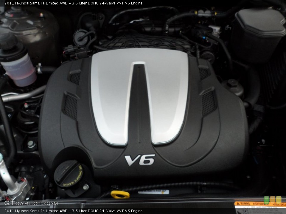 3.5 Liter DOHC 24-Valve VVT V6 Engine for the 2011 Hyundai Santa Fe #50416192
