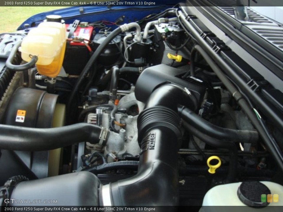 6.8 Liter SOHC 20V Triton V10 2003 Ford F250 Super Duty Engine