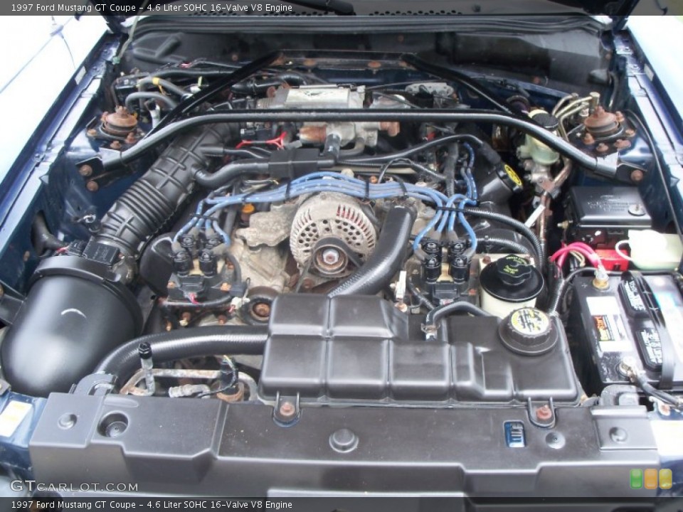 4.6 Liter SOHC 16-Valve V8 Engine for the 1997 Ford Mustang #50462318