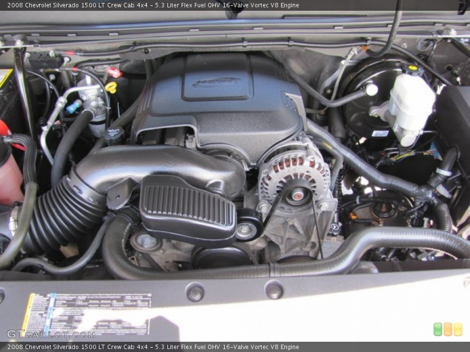 5.3 Liter Flex Fuel OHV 16-Valve Vortec V8 Engine for the 2008 Chevrolet Silverado 1500 #50493298