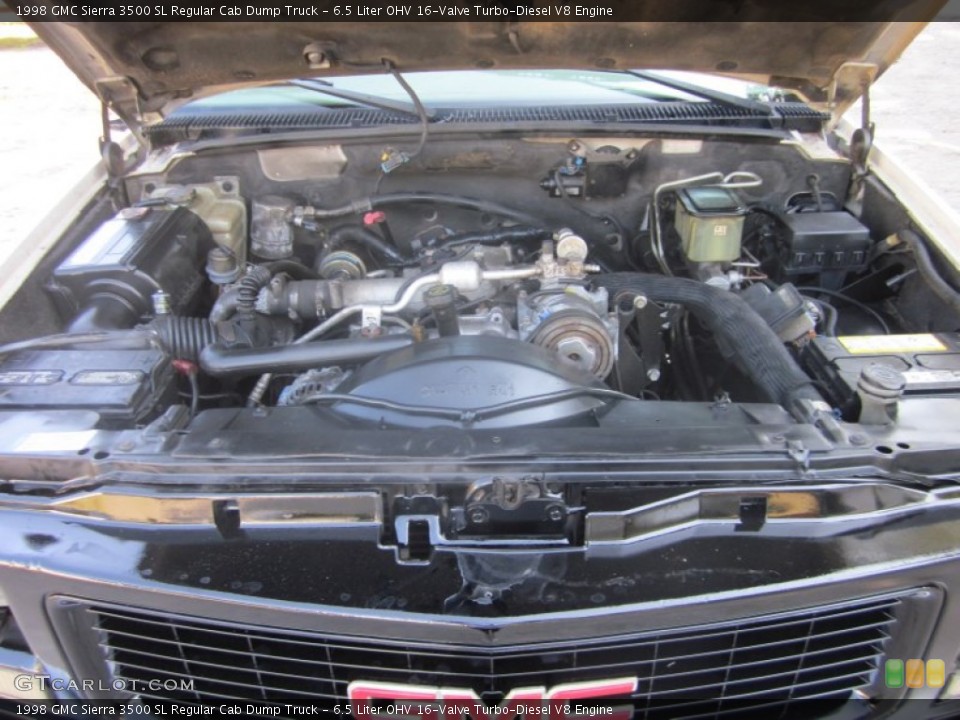 6.5 Liter OHV 16-Valve Turbo-Diesel V8 1998 GMC Sierra 3500 Engine