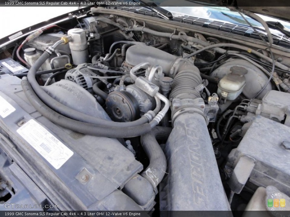 4.3 Liter OHV 12-Valve V6 1999 GMC Sonoma Engine