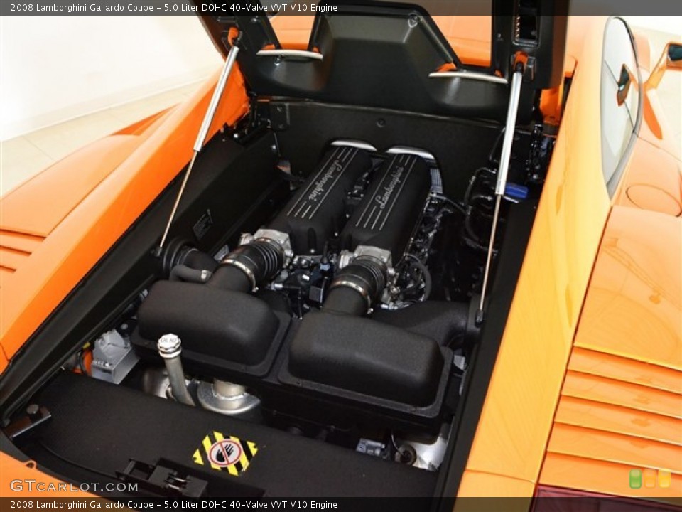 5.0 Liter DOHC 40-Valve VVT V10 Engine for the 2008 Lamborghini Gallardo #50550496
