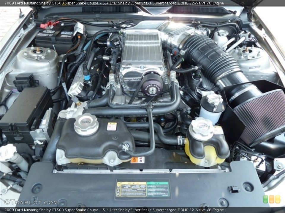 5.4 Liter Shelby Super Snake Supercharged DOHC 32-Valve V8 Engine for the 2009 Ford Mustang #50550661