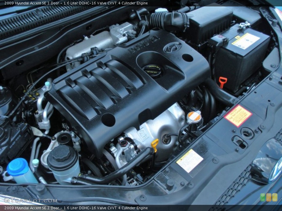 1.6 Liter DOHC-16 Valve CVVT 4 Cylinder Engine for the 2009 Hyundai Accent #50552122