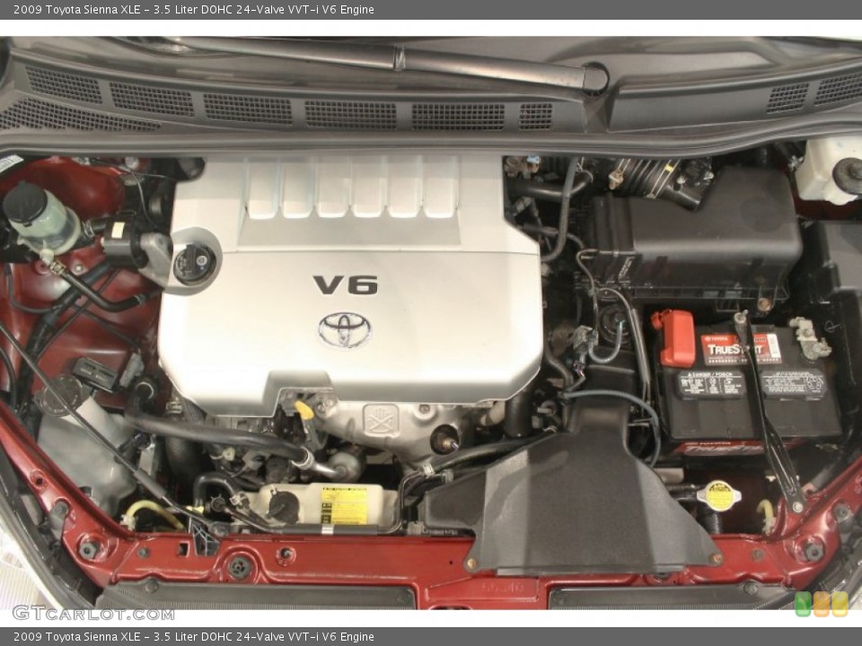 3.5 Liter DOHC 24-Valve VVT-i V6 Engine for the 2009 Toyota Sienna #50554276