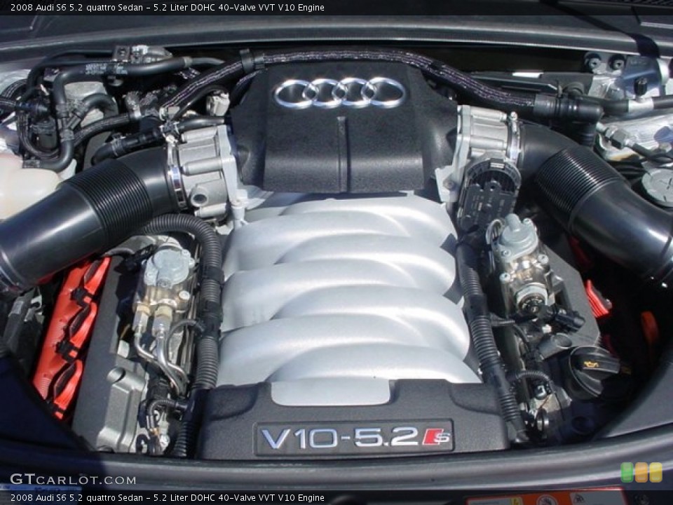 5.2 Liter DOHC 40-Valve VVT V10 Engine for the 2008 Audi S6 #50573704