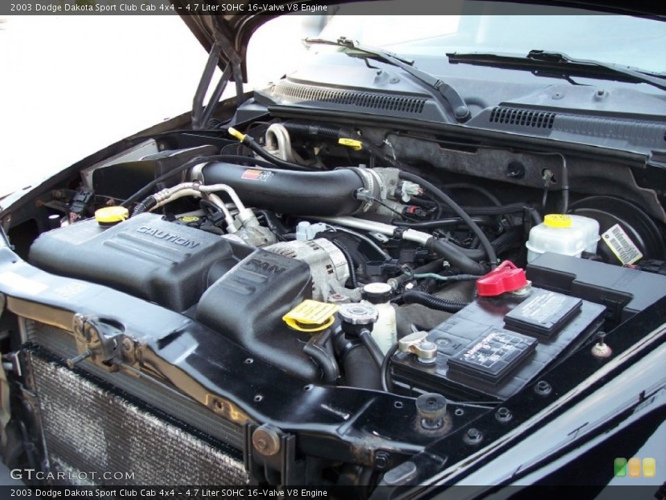 4.7 Liter SOHC 16-Valve V8 Engine for the 2003 Dodge Dakota #50619942