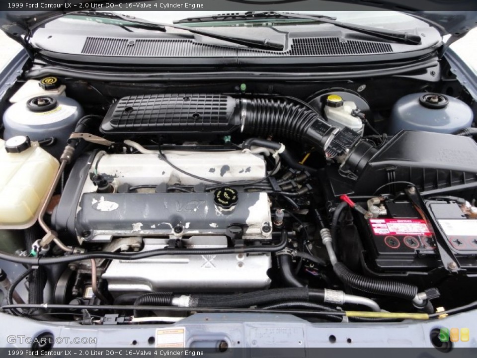 2.0 Liter DOHC 16-Valve 4 Cylinder 1999 Ford Contour Engine
