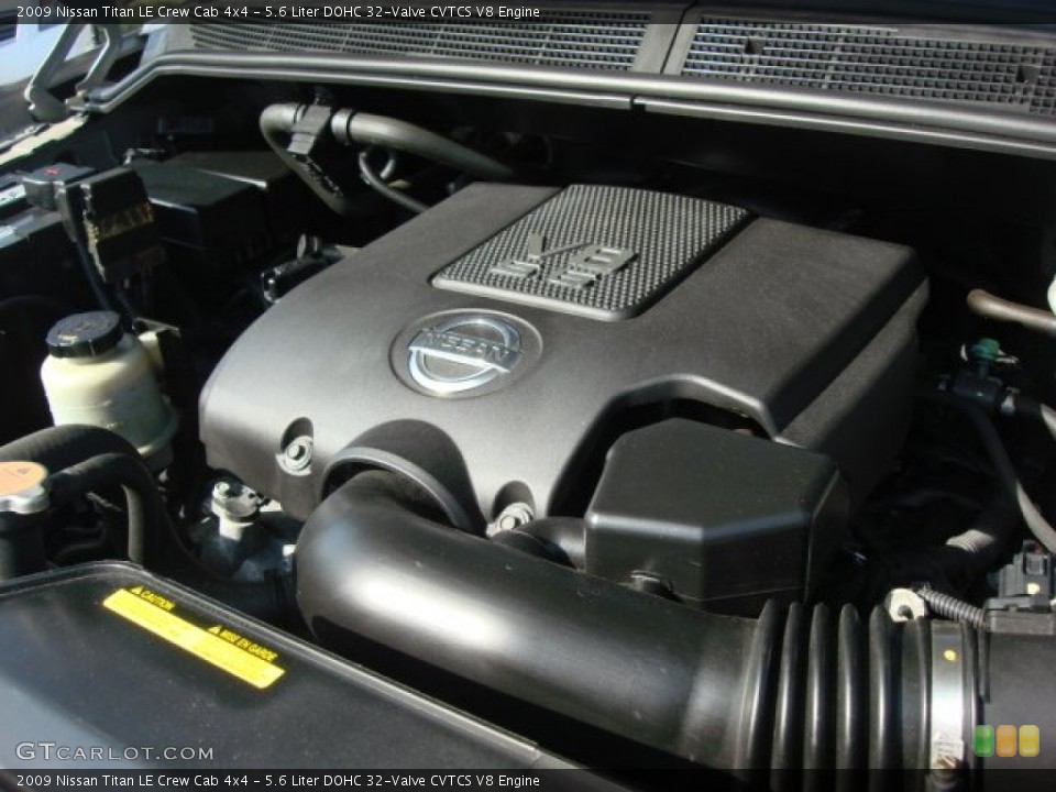 5.6 Liter DOHC 32-Valve CVTCS V8 2009 Nissan Titan Engine