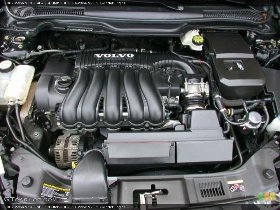 2.4 Liter DOHC 20-Valve VVT 5 Cylinder 2007 Volvo V50 Engine