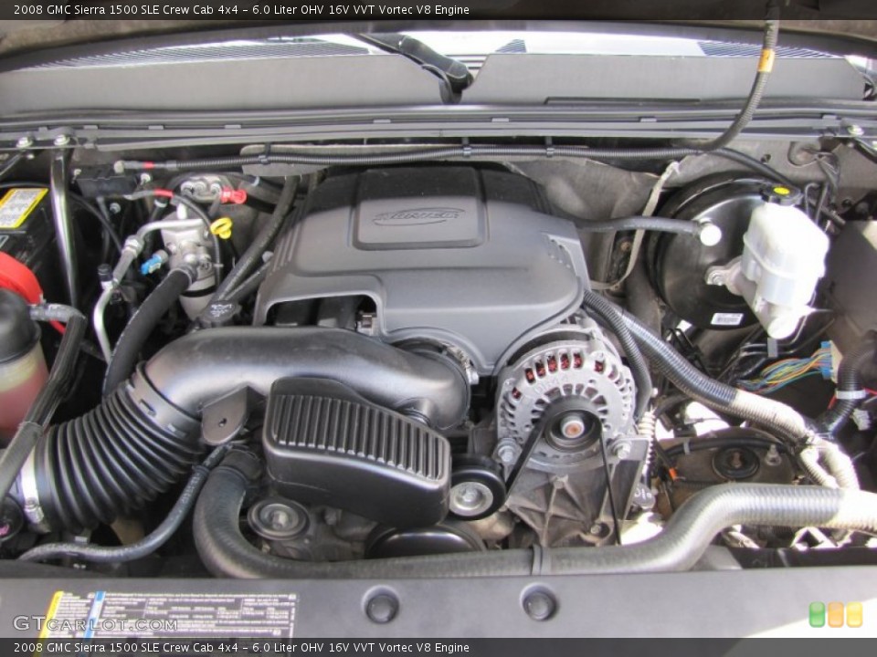 6.0 Liter OHV 16V VVT Vortec V8 2008 GMC Sierra 1500 Engine