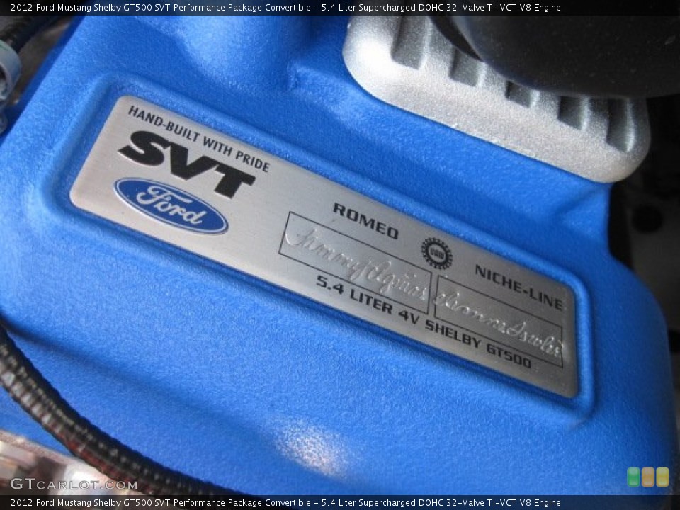 5.4 Liter Supercharged DOHC 32-Valve Ti-VCT V8 Engine for the 2012 Ford Mustang #50683550