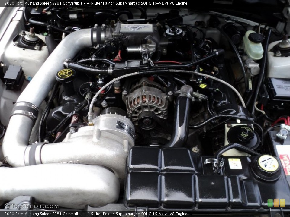4.6 Liter Paxton Supercharged SOHC 16-Valve V8 2000 Ford Mustang Engine