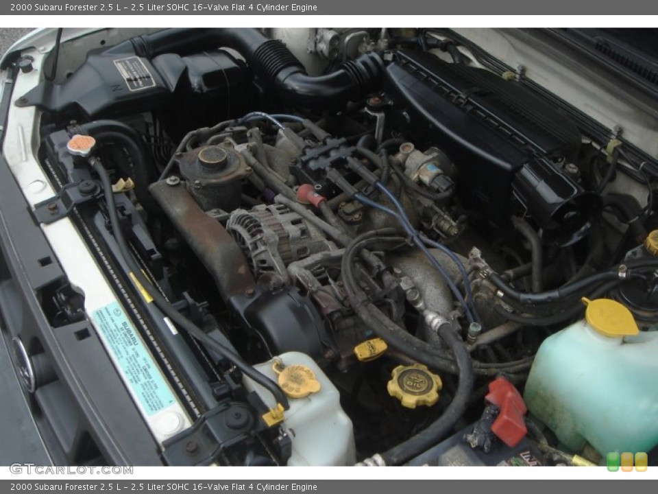 2.5 Liter SOHC 16-Valve Flat 4 Cylinder 2000 Subaru Forester Engine