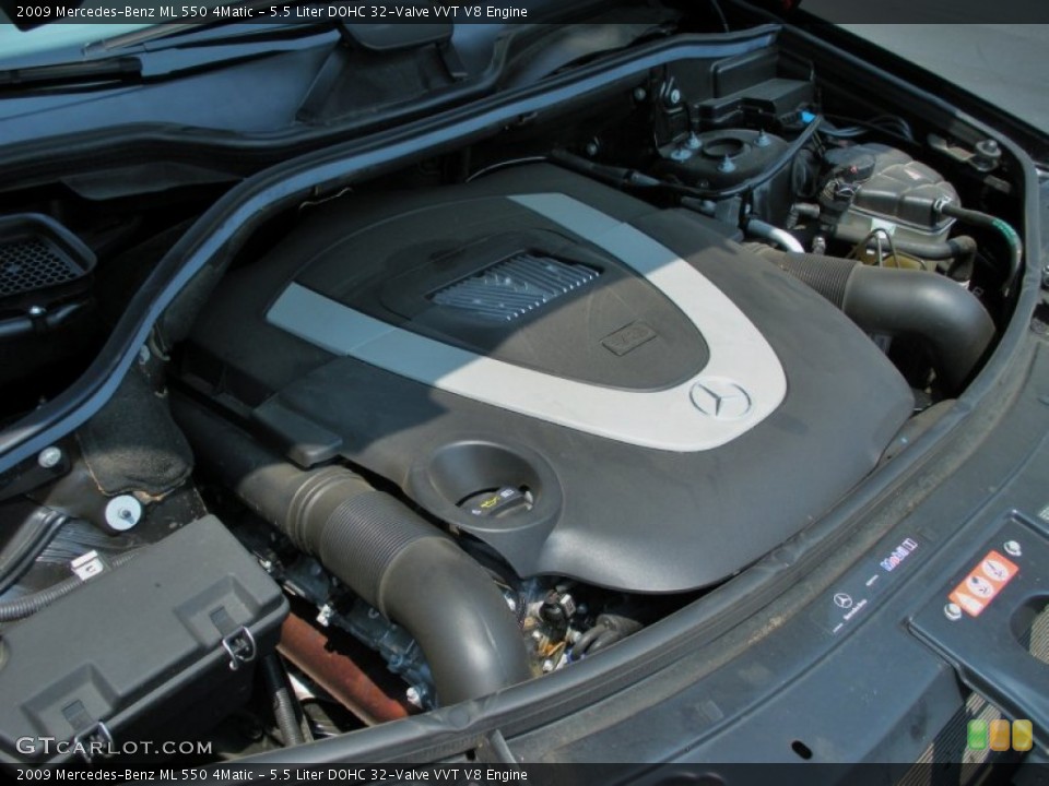 5.5 Liter DOHC 32-Valve VVT V8 2009 Mercedes-Benz ML Engine