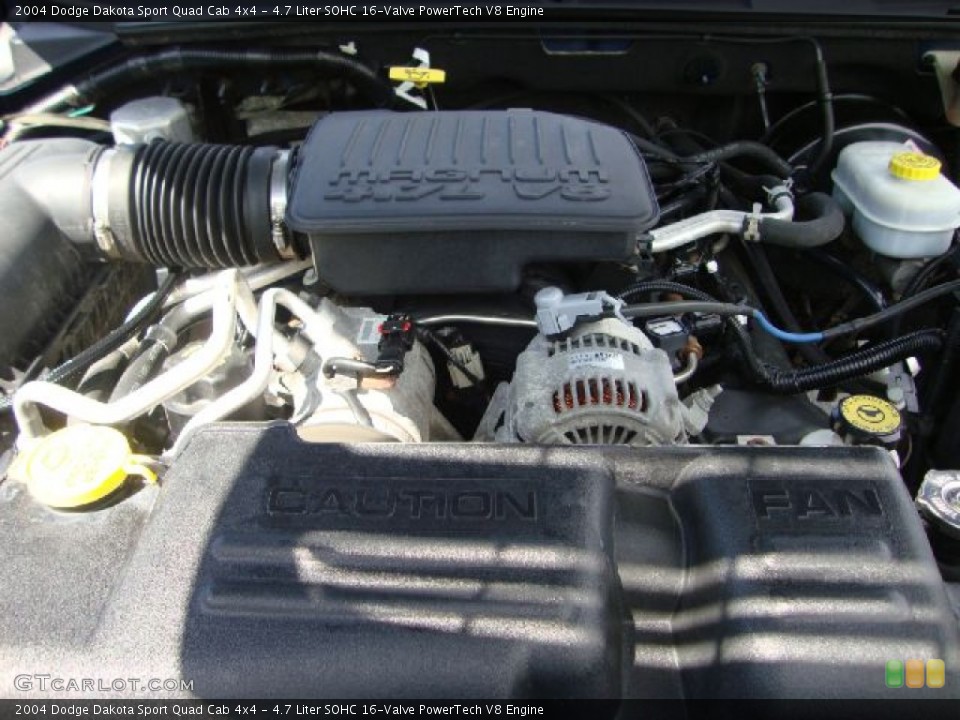 4.7 Liter SOHC 16-Valve PowerTech V8 Engine for the 2004 Dodge Dakota #50722891