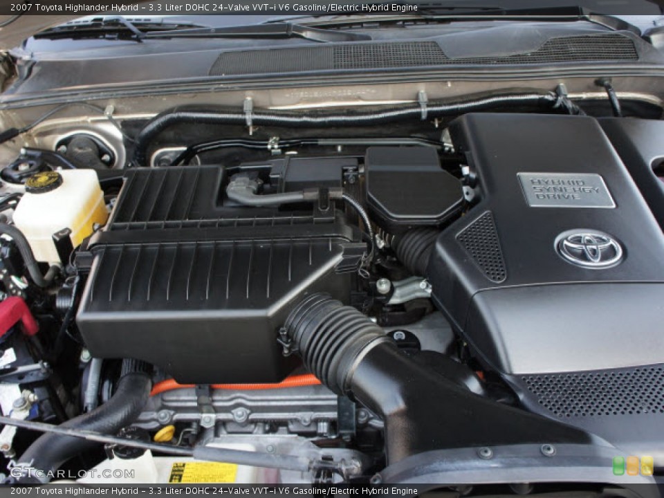 3.3 Liter DOHC 24-Valve VVT-i V6 Gasoline/Electric Hybrid Engine for the 2007 Toyota Highlander #50728359