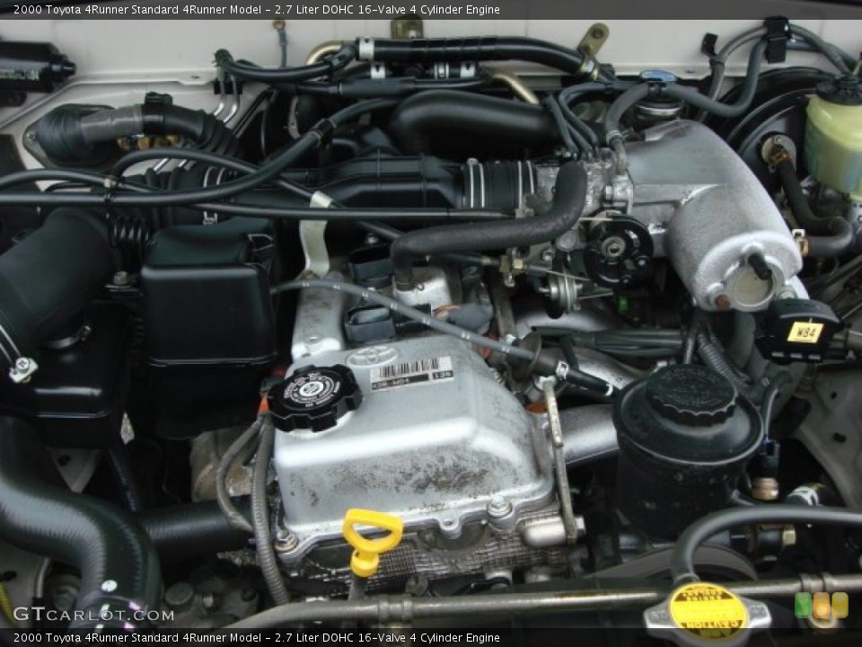 2.7 Liter DOHC 16-Valve 4 Cylinder 2000 Toyota 4Runner Engine