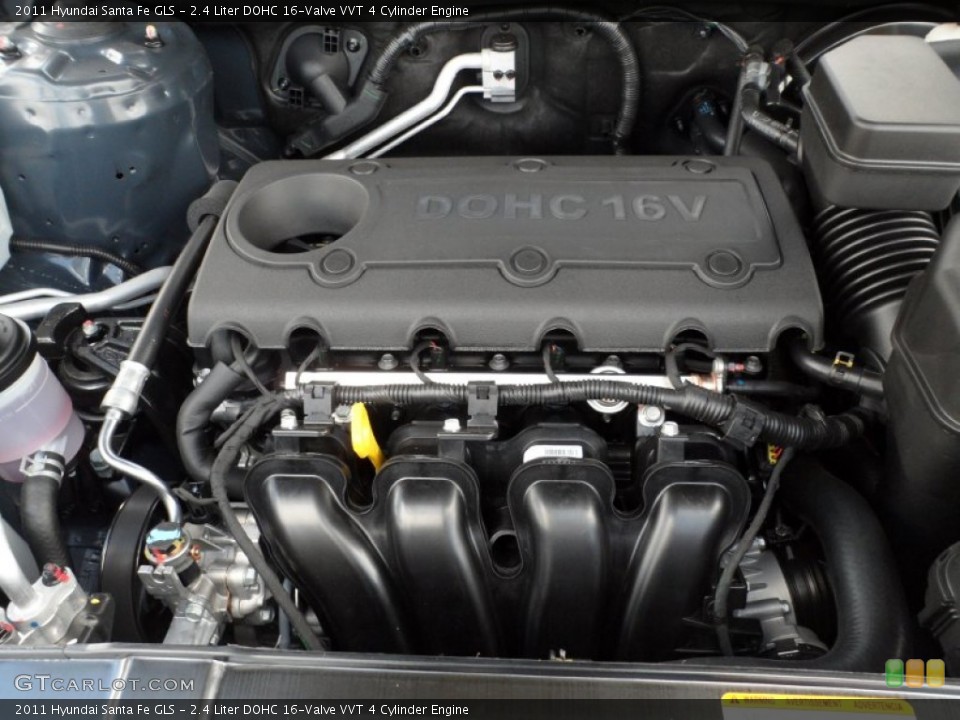 2.4 Liter DOHC 16-Valve VVT 4 Cylinder Engine for the 2011 Hyundai Santa Fe #50761383